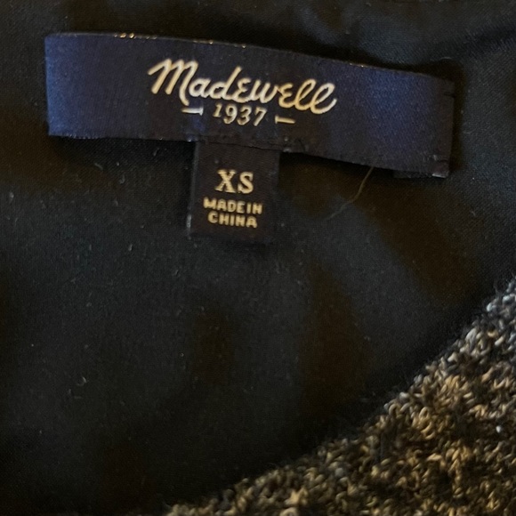Madewell ~ Wool Shift Dress Leather Pockets ~ XS - Picture 8 of 8